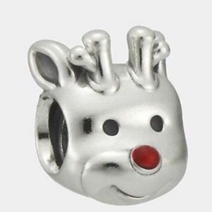 Pandora Red Nosed Reindeer silver NIB